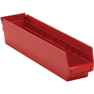 Quantum Storage Red Shelf Bins with 7 Dividers - Case of 20 QSB103RD