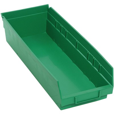 Quantum Green Shelf Bins with 7 Dividers - Case of 20 QSB104GN