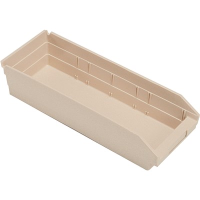 Quantum Ivory Shelf Bins with 7 Dividers - Case of 20 QSB104IV