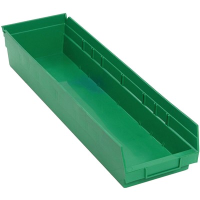 Case of 8 Quantum Storage Green Shelf Bins with 7 Dividers QSB106GN