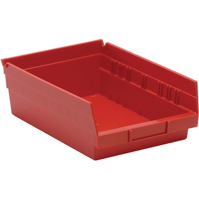 Case of 20 Quantum Red Shelf Bins with 7 Dividers QSB107RD