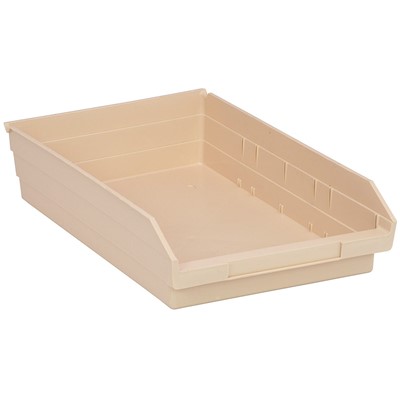 Case of 8 Quantum Ivory Shelf Bins with 7 Dividers QSB110IV