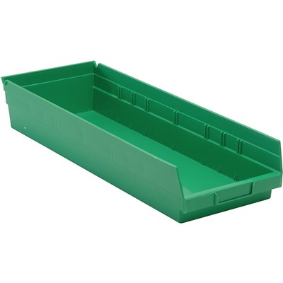 Case of 6 Quantum Green Shelf Bins with 7 Dividers QSB114GN