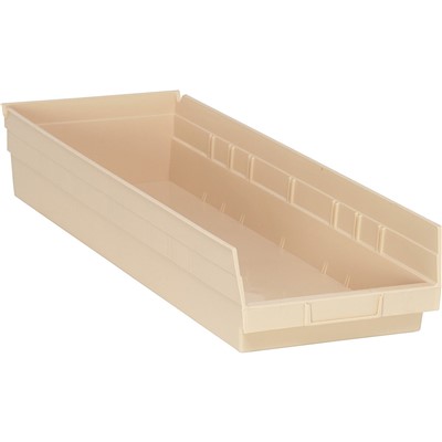 Case of 6 Quantum Ivory Shelf Bins with 7 Dividers QSB114IV