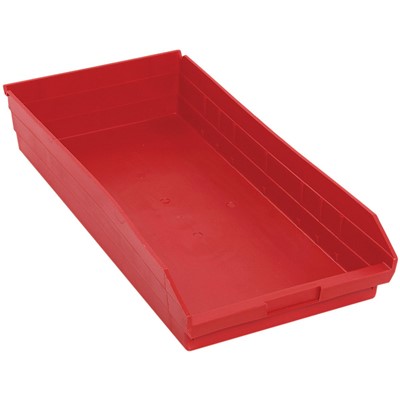 Case of 6 Quantum Red Shelf Bins with 7 Dividers QSB116RD