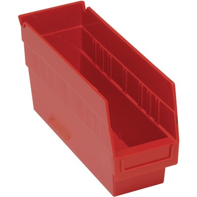 Case of 36 Quantum Red 8 Slot Store-More Shelf Bins QSB201RD