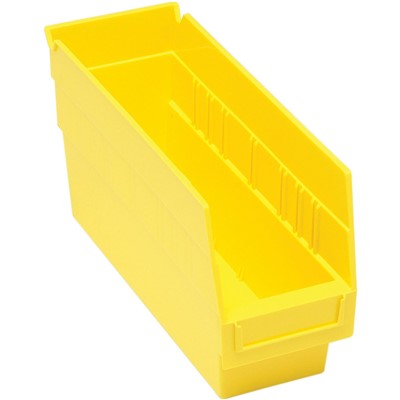 Case of 36 Quantum Yellow 8 Slot Store-More Shelf Bins QSB201YL
