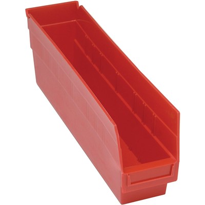 Case of 20 Quantum Red 8 Slot Store-More Shelf Bins QSB203RD
