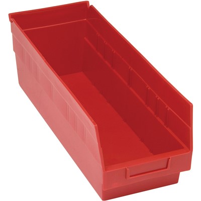 Case of 20 Quantum Storage Red 8 Slot Store-More Shelf Bins QSB204RD