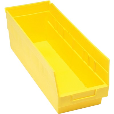 Case of 20 Quantum Storage Yellow 7 Slot Store-More Shelf Bins QSB204YL