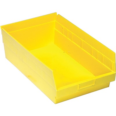 Case of 8 Quantum Yellow 8 Slot Store-More Shelf Bins QSB210YL