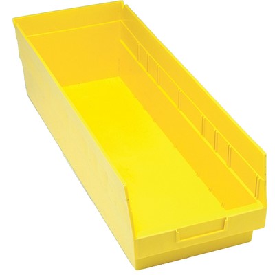 Case of 6 Quantum Yellow 7 Slot Store-More Shelf Bins QSB214YL
