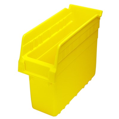 Case of 36 Quantum Yellow 7 Slot Store-More Shelf Bins QSB801YL