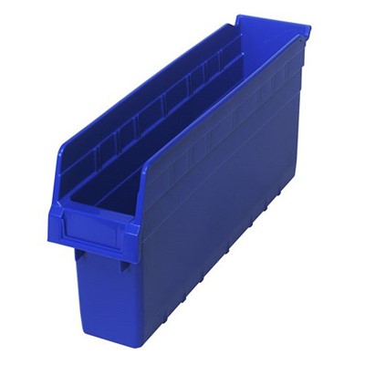 Case of 20 Quantum Blue 7 Slot Store-More Shelf Bins QSB803BL