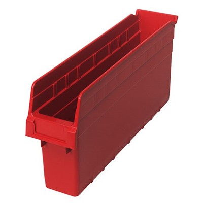 Case of 20 Quantum Red 7 Slot Store-More Shelf Bins QSB803RD