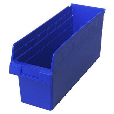 Case of 20 Quantum Blue 7 Slot Store-More Shelf Bins QSB804BL
