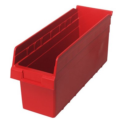 Case of 20 Quantum Red 7 Slot Store-More Shelf Bins QSB804RD