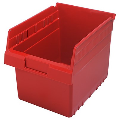 Case of 36 Quantum Red Store-More Shelf Bins QSB807RD