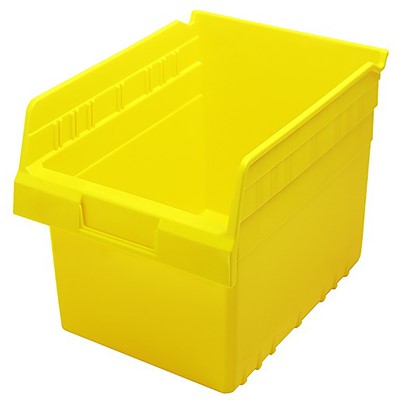 Case of 36 Quantum Yellow Store-More Shelf Bins QSB807YL