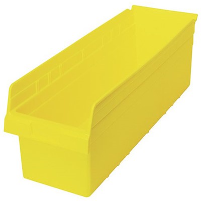 Case of 6 Quantum Yellow 7 Slot Store-More Shelf Bins QSB814YL
