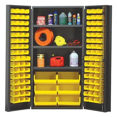 Quantum Yellow Cabinet with 102 Bins