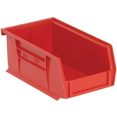 Quantum 7-3/8"x4-1/8"x3" Red Ultra Series Stack & Hang Bins - Case of 24
