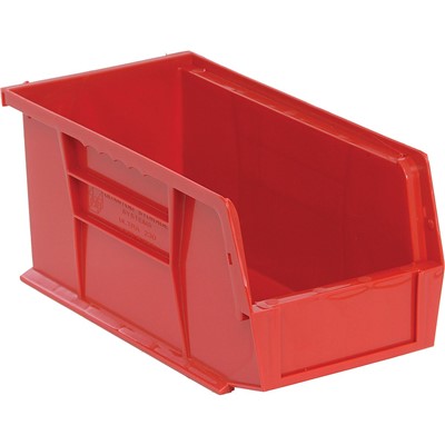 Quantum 10-7/8"x5-1/2"x5" Red Ultra Series Stack & Hang Bins - Case of 12