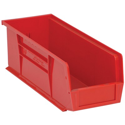 Quantum 14-3/4"x5-1/2"x5" Red Ultra Series Stack & Hang Bins - Case of 12