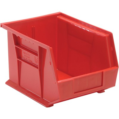 Quantum 10-3/4"x8-1/4"x7" Red Ultra Series Stack & Hang Bins - Case of 6