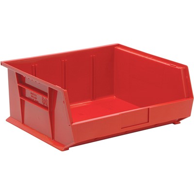 Quantum 14-3/4"x16-1/2"x7" Red Ultra Series Stack & Hang Bins - Case of 6