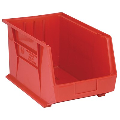 Quantum 18"x11"x10" Red Ultra Series Stack & Hang Bins - Case of 4