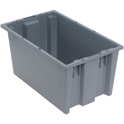 Case of 6 Quantum 9" Gray Stack & Nest Totes SNT185GY