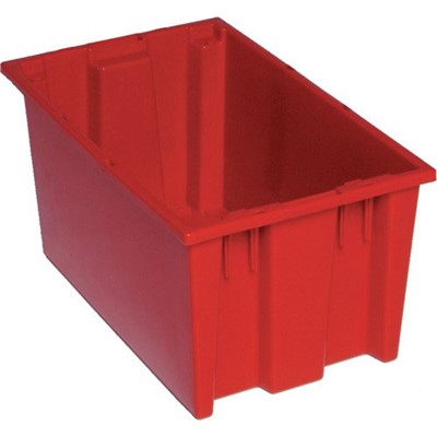 Case of 6 Quantum 9" Red Stack & Nest Totes SNT185RD