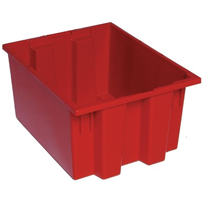 Case of 6 Quantum 10" Red Stack & Nest Totes SNT190RD