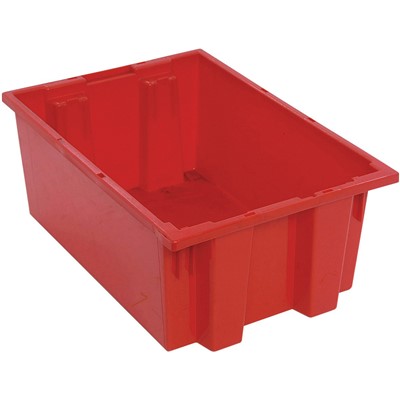 Case of 6 Quantum 8" Red Stack & Nest Totes SNT200RD