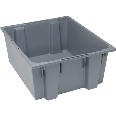 Case of 3 Quantum 10" Gray Stack & Nest Totes SNT225GY