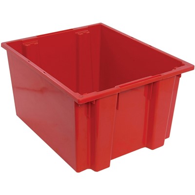 Case of 3 Quantum 13" Red Stack & Nest Totes SNT230RD