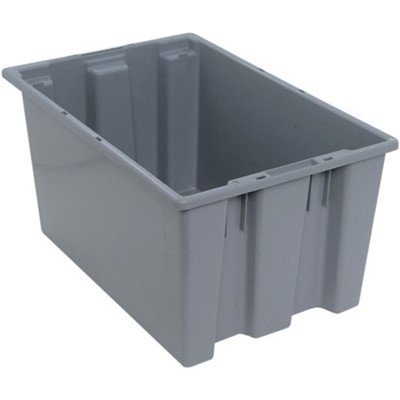 Case of 3 Quantum 12" Gray Stack & Nest Totes SNT240GY