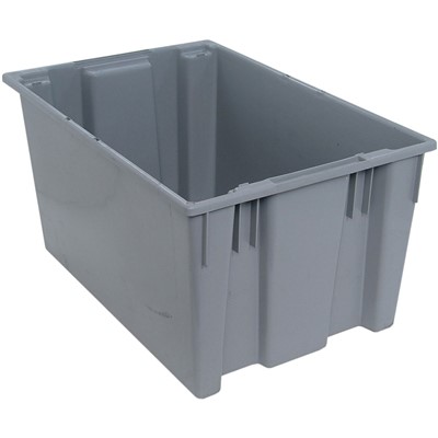 Case of 3 Quantum 15" Gray Stack & Nest Totes Gray SNT300GY