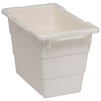 Case of 6 Quantum White 12" Tall Cross Stack Tote TUB1711-12WT