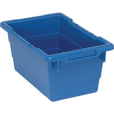 Case of 6 Quantum Blue 8" Tall Cross Stack Tote TUB1711-8BL