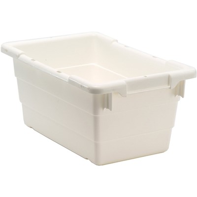 Case of 6 Quantum White 8" Tall Cross Stack Tote TUB1711-8WT