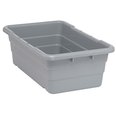 Case of 6 Quantum Gray 25-1/8" Wide Cross Stack Tote TUB2516-8GY