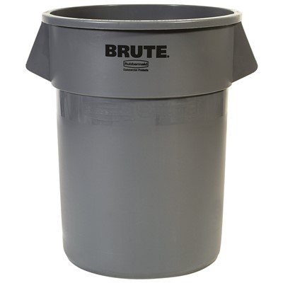 Rubbermaid Vented BRUTE 44 Gallon Gray Container 2643-07-GRY