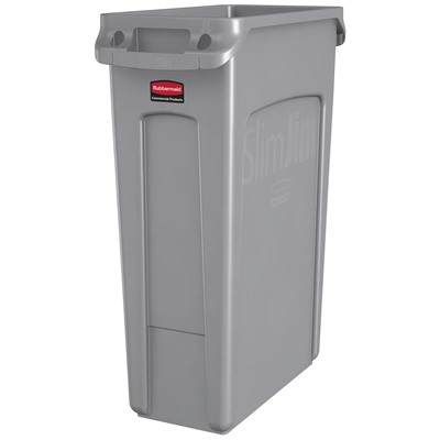 Rubbermaid Slim Jim 23 Gallon Gray Recycling Container 3540-07-GRY
