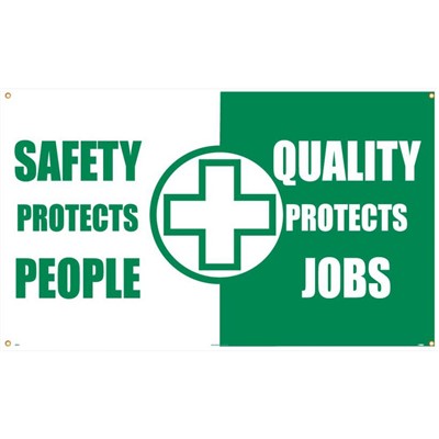 Safety Banner - Safety Protects People BT531