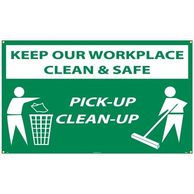 Safety Banner - Keep Our Workplace Clean & Safe BT535