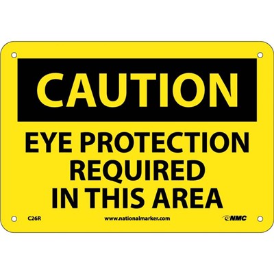 Eye Protection Required In This Area - 7x10 Plastic Caution Sign