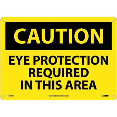 Eye Protection Required In This Area - Plastic Caution Sign