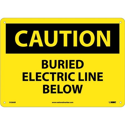 Caution Sign - Buried Electric Line Below C426AB
